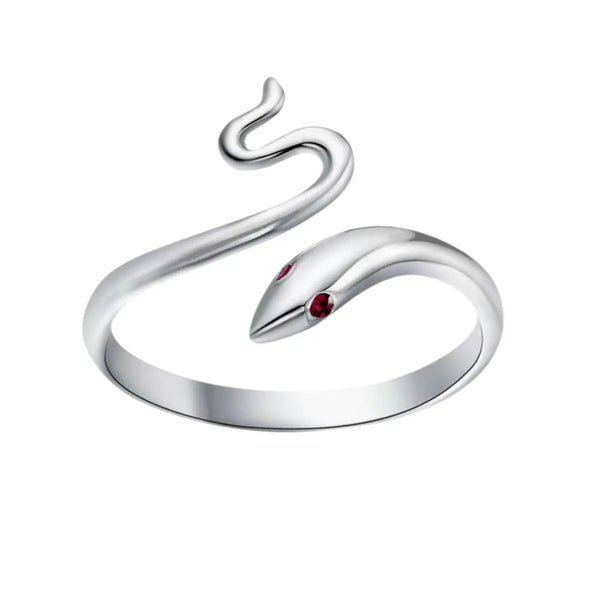 Snake Sterling Silver Animal Rings Adjustable