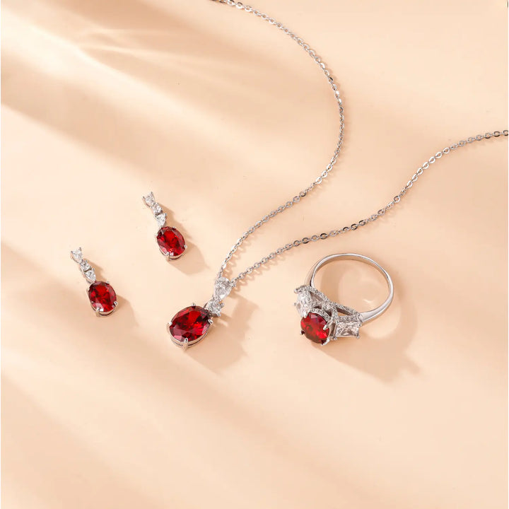 Sterling Silver Oval Cut set