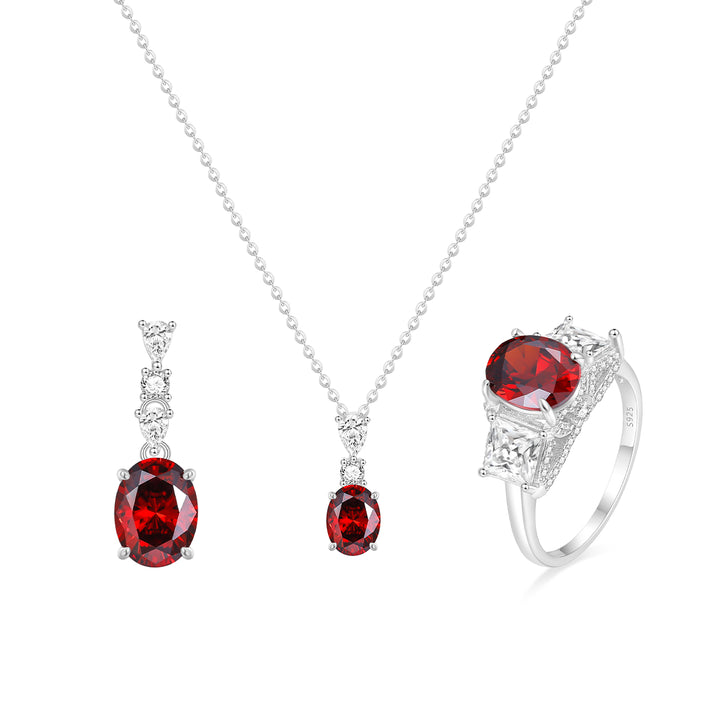 Sterling Silver Oval Cut set