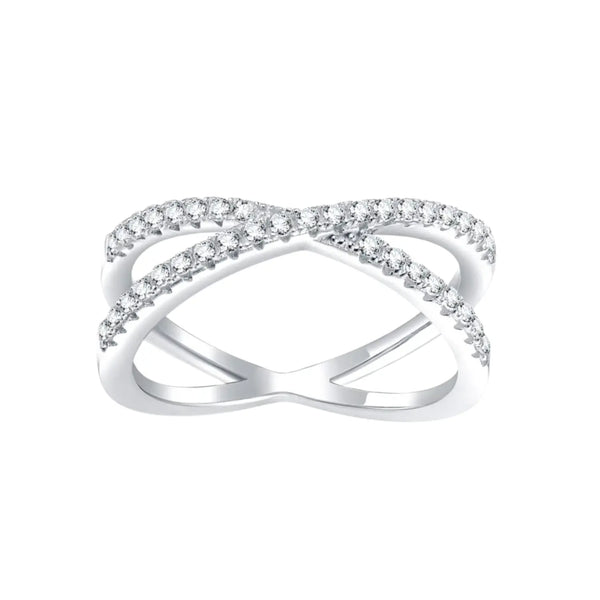 Sterling Silver X Rings Criss Cross Style for Her