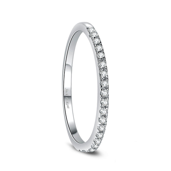 Sterling Silver Engagement Rings for Women with Cubic Zirconia Stackable Eternity Ring