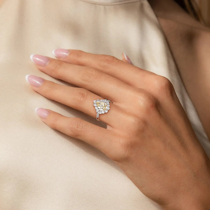 Yellow Sapphire Pendant & Ring & Earrings Jewelry Set