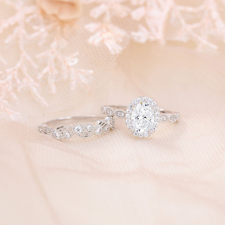 a Oval ring and a vintage band ring