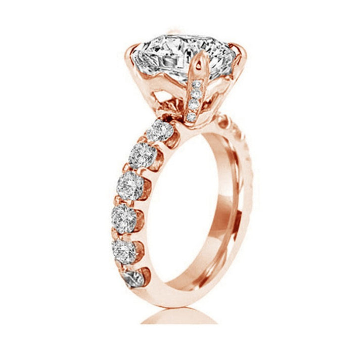 affordable 3ct rose gold wedding rings 