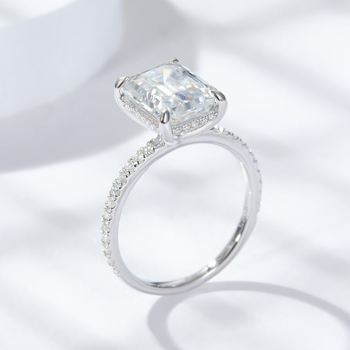 Affordable 4ct hidden halo ring