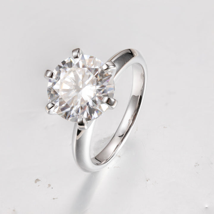 affordable 5 carats engagement ring with moissanite 