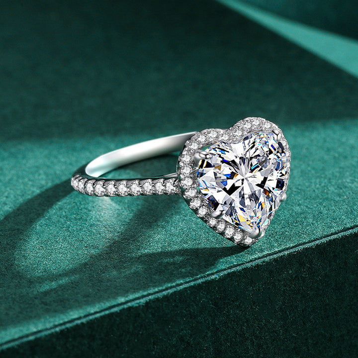 affordable heart pave ring with cz