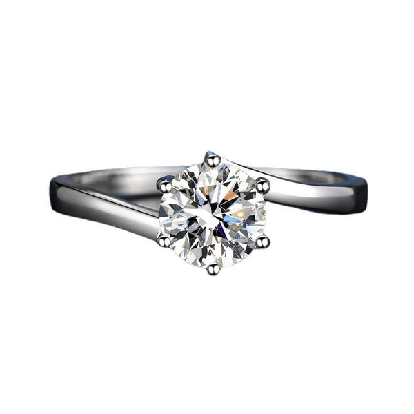 Affordable low profile engagement ring