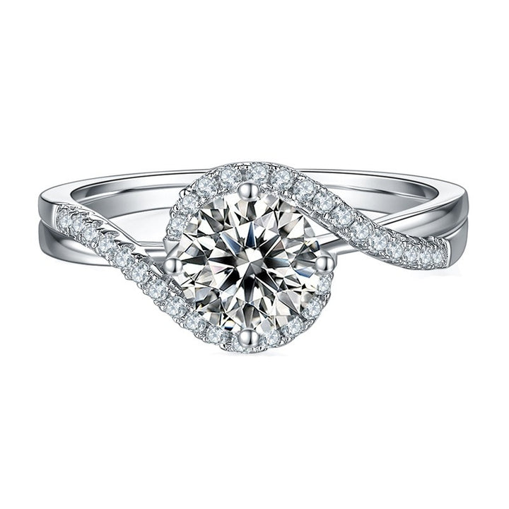 Affordable round cut nature inspired engagement ring
