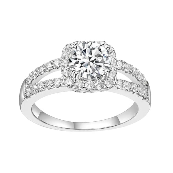 Affordable s925 sterling silver ring micro pave cz ring