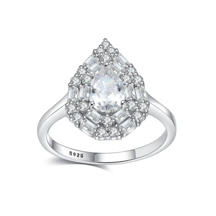 white sapphire engagement rings sterling silver cubic zirconia rings for women