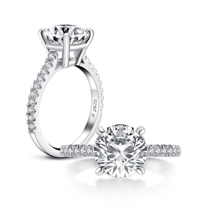  Beautiful 3.5 carats moissanite diamond pave ring