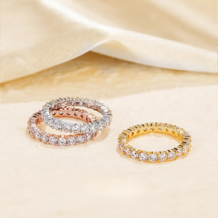 beautiful gold and silver eternity wedding ring