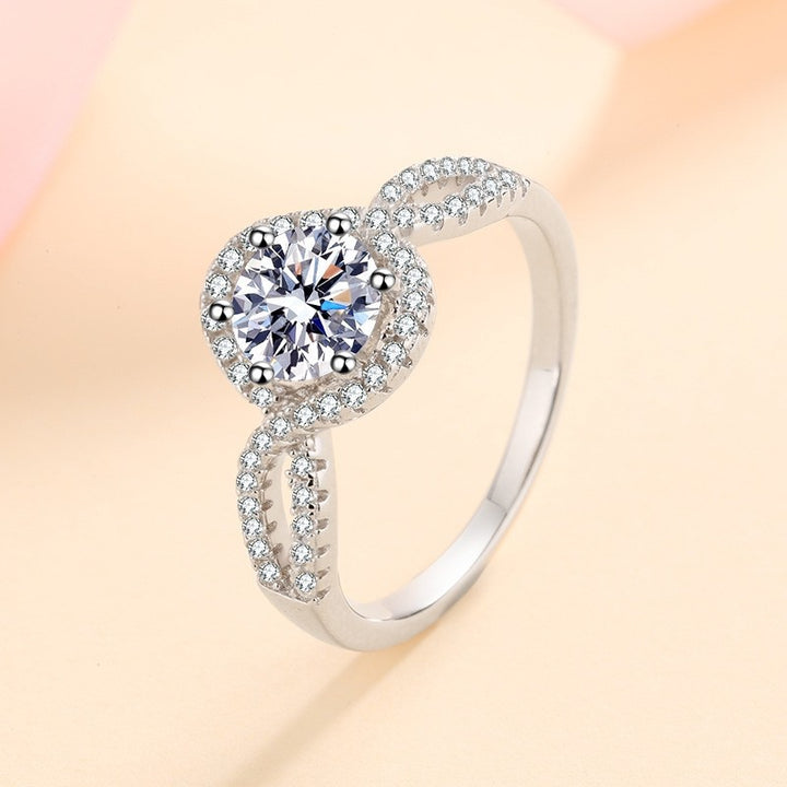 Beautiful halo engagement ring