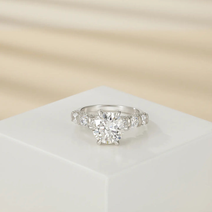 beautiful side stones engagement rings