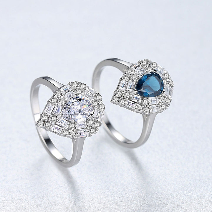 beautiful two pear cut ring