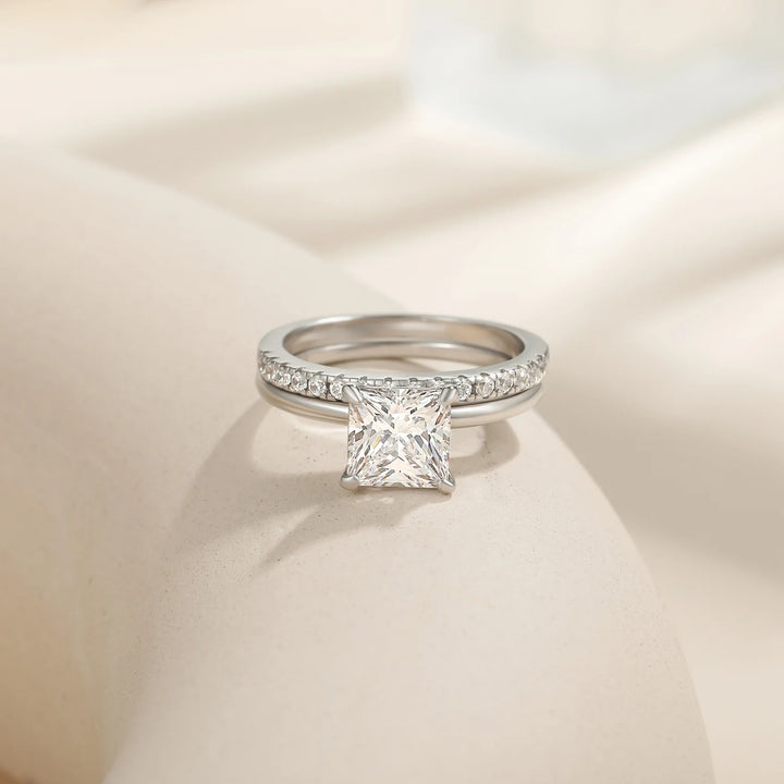 brilliant 2.5ct d color moissanite ring sets