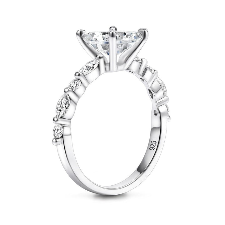 cheap 2ct princess cubic zircon ring