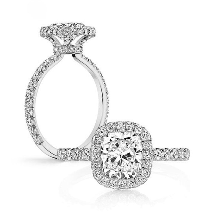 classic cz halo engagement ring