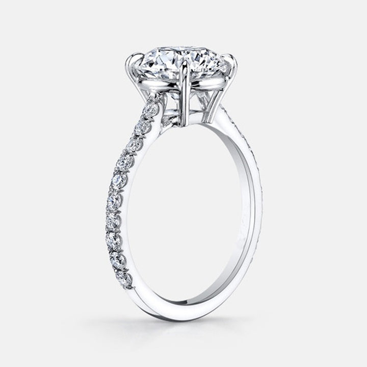 classic engagement ring with cubic zircon