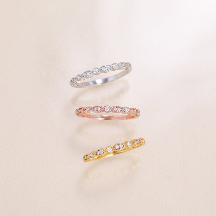 classic wedding moissanite ring