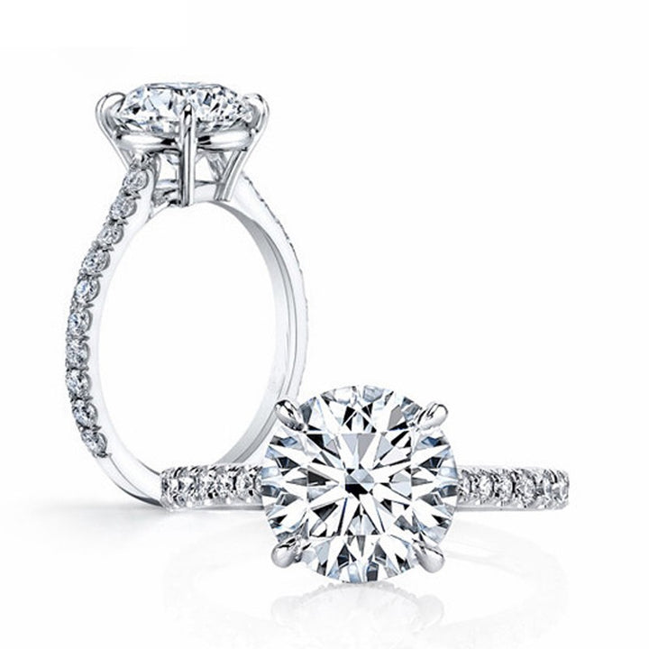 classic wedding ring with cubic zircon