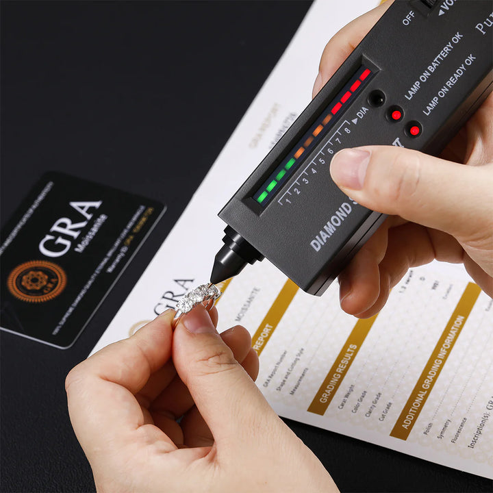 dazzling four moissanite wedding band ring