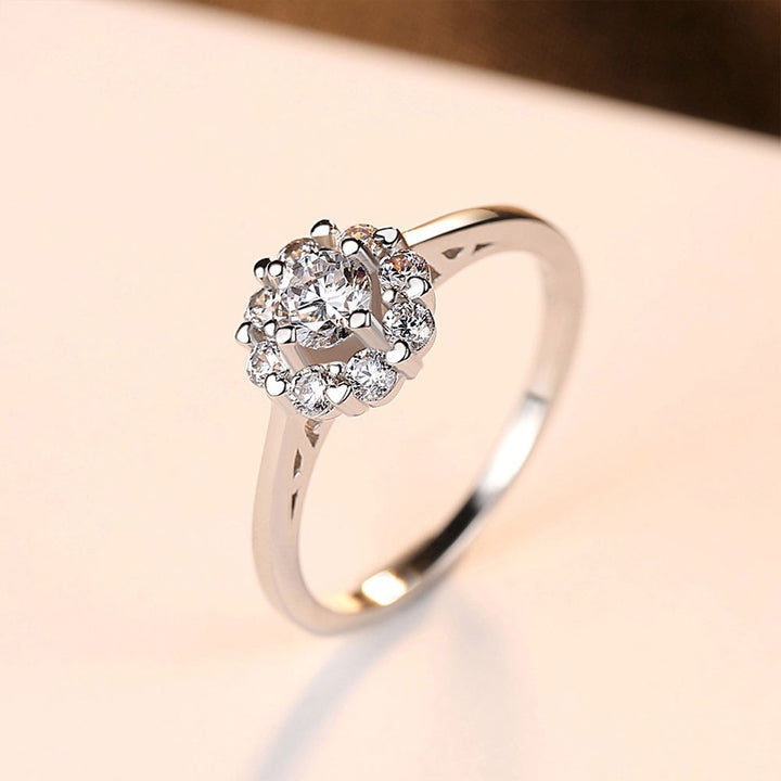 Flower nature inspired engagement ring