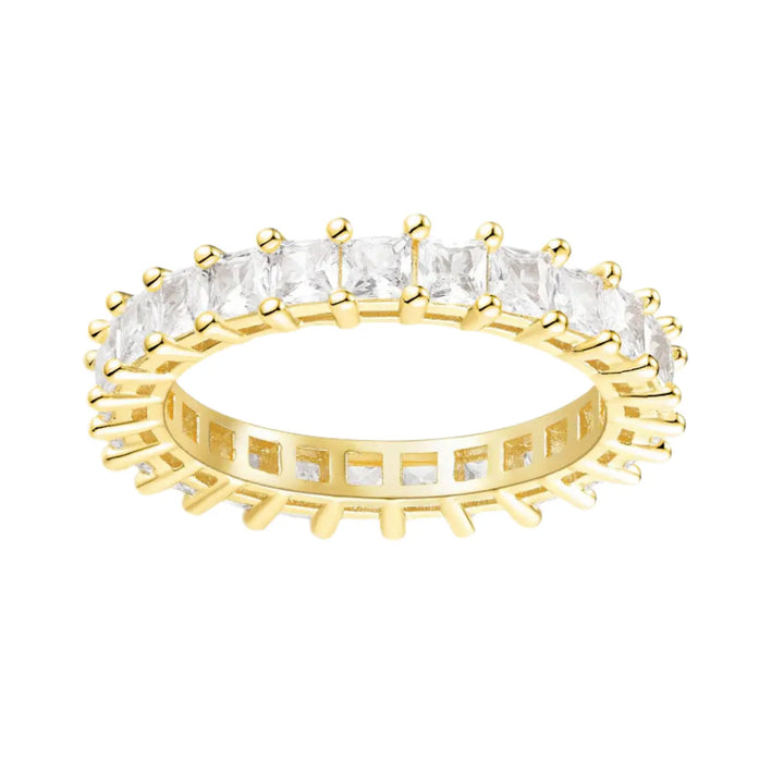 gold thick band engagement ring