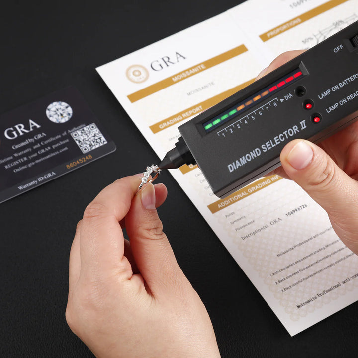 half eternity band ring with moissanite diamond