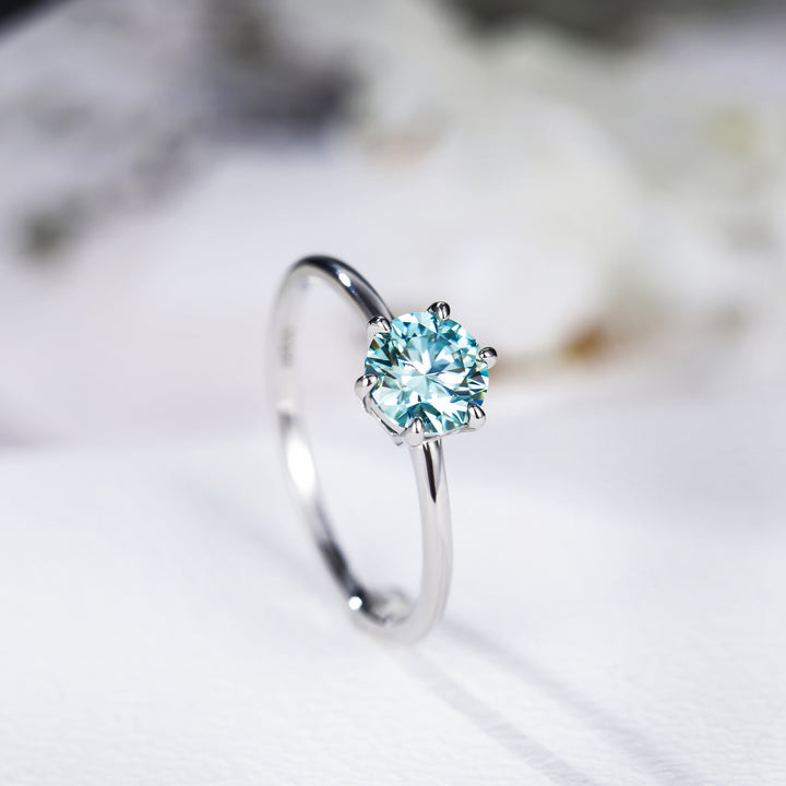  light sapphire moissanite solitaire engagement ring