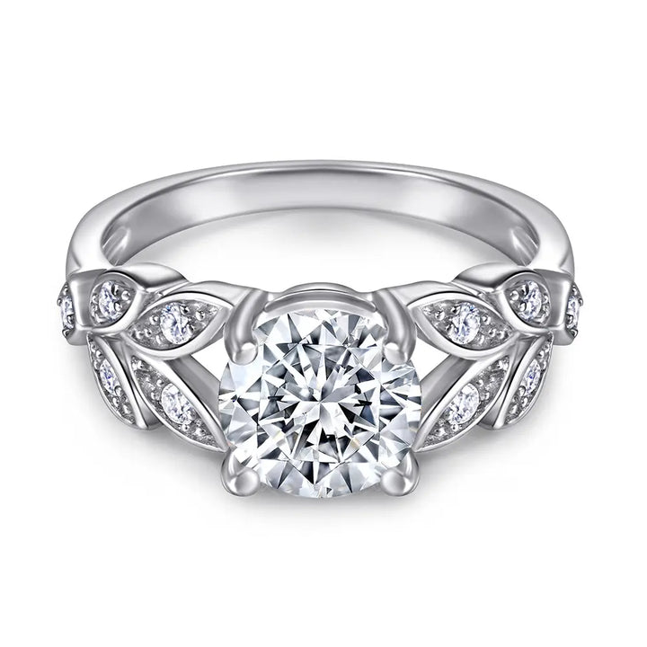  nature inspired wedding rings in Moissanite 