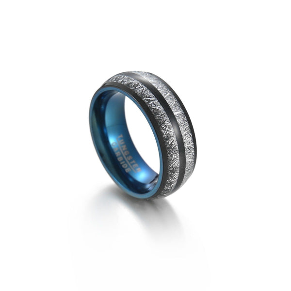 Simple Ice Silk Foil 8mm Tungsten Steel Ring for Men