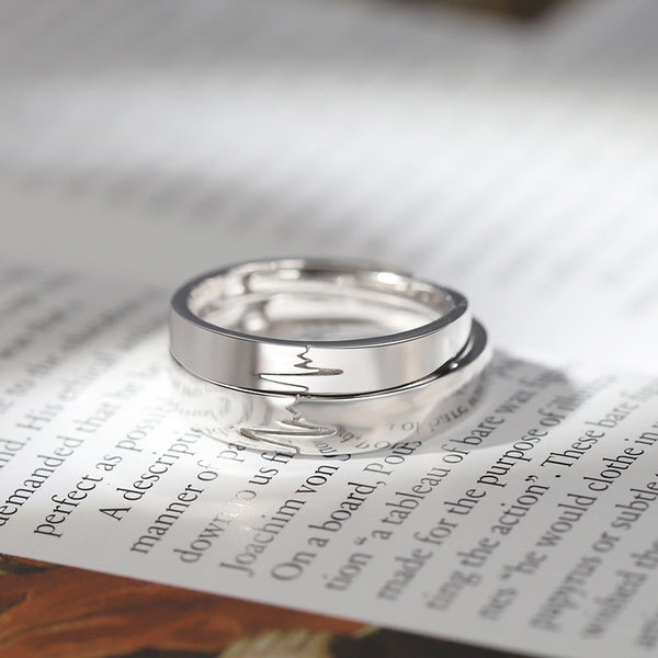 Simple/Light Luxury 925 Silver Couple Ring