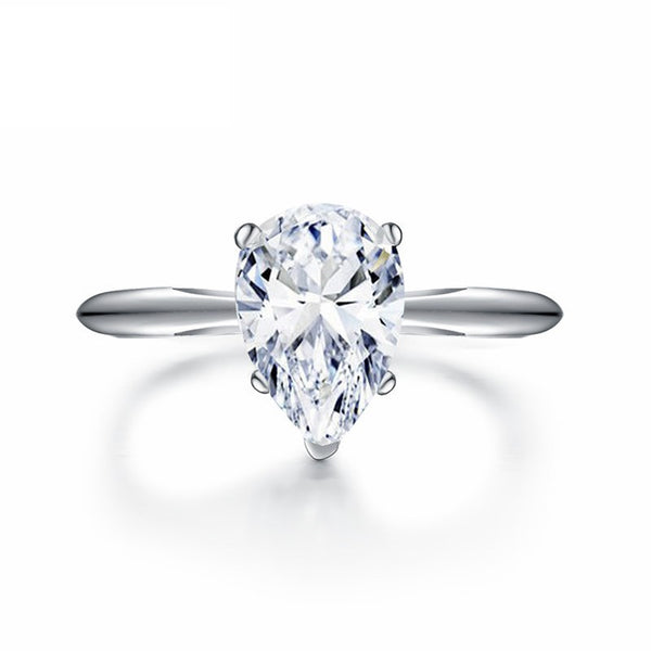 pear shaped engagement ring 2 carat sona diamond