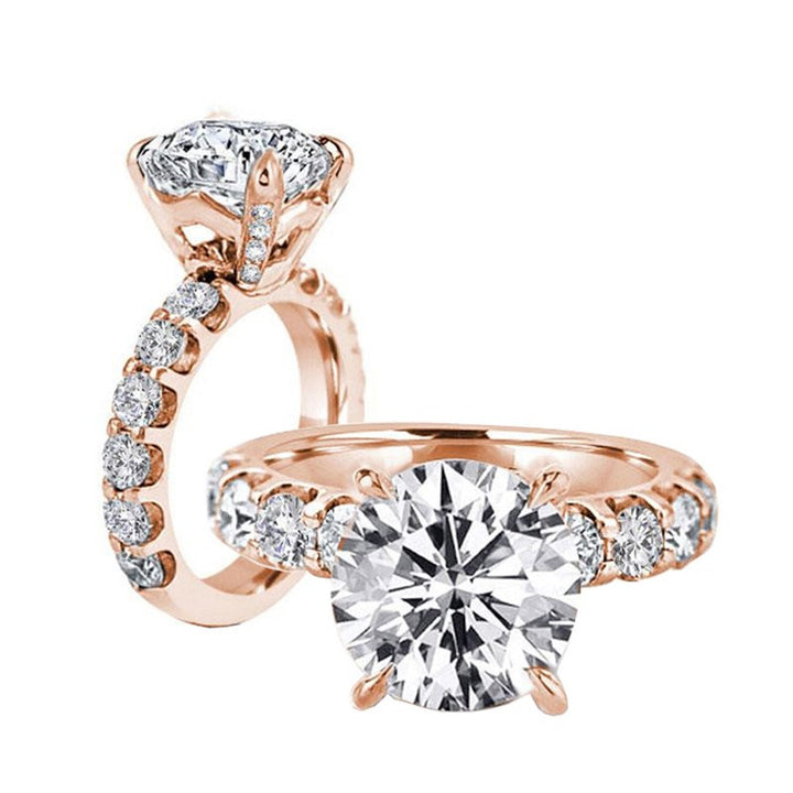 rose gold wedding rings 