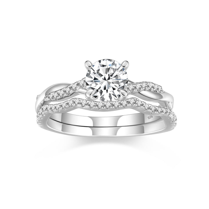 s925 silver hedge maze 1ct moissanite engagement ring
