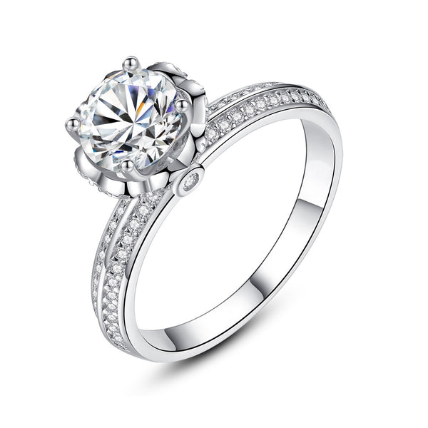 sterling silver cz engagement rings promise rings for her