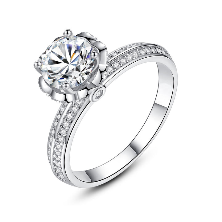 sterling silver cz engagement rings promise rings for her