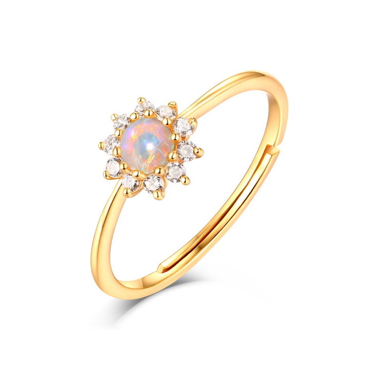 sunflower nature inspired engagement ring