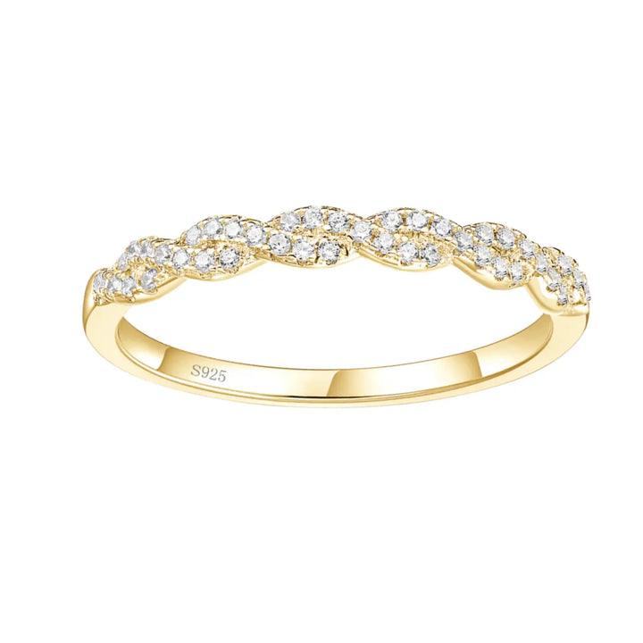 unique gold half eternity band ring