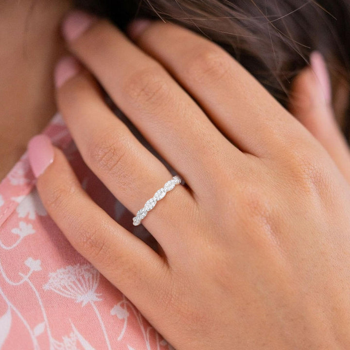 unique half eternity band ring