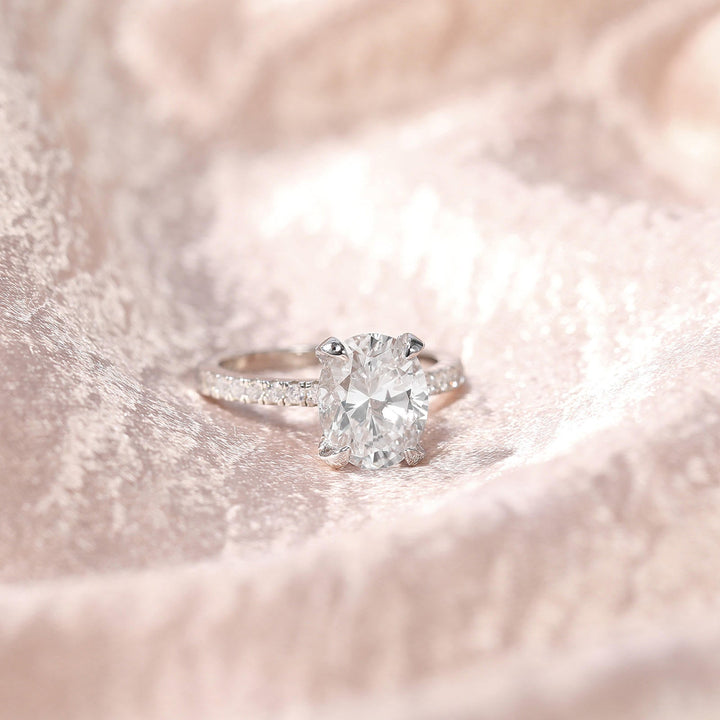 Affordable 3 carat oval ring