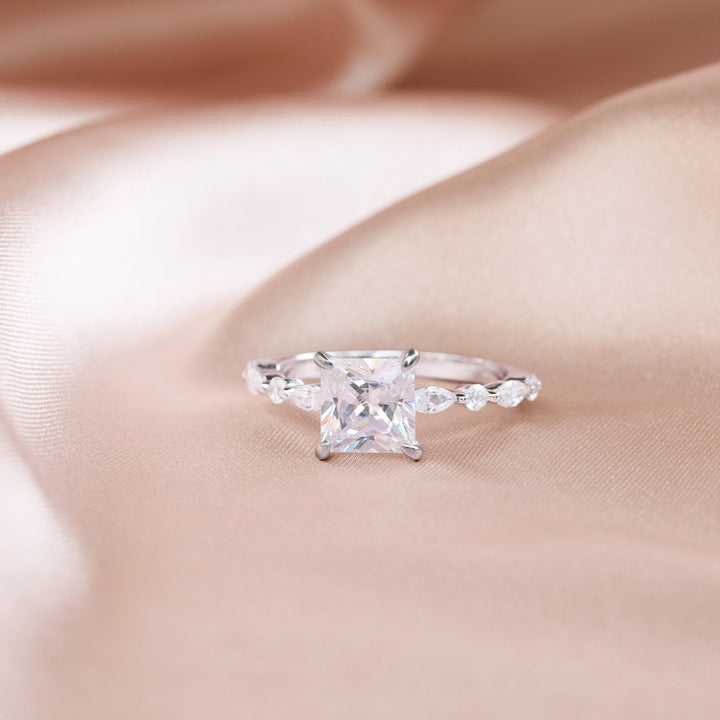 Affordable Princess classic engagement rings