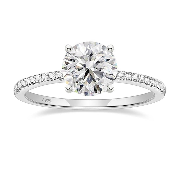 S925 Engagement Ring 1.2CT Moissanite Ring with Certificate