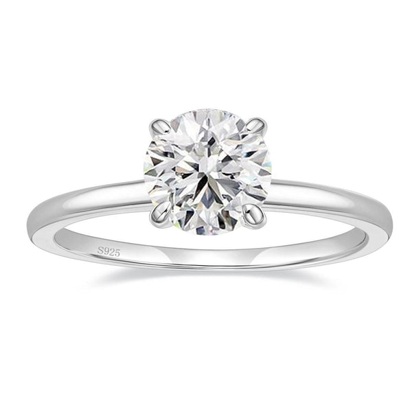 1.5ct Round Cut Moissanite Solitaire Engagement Ring