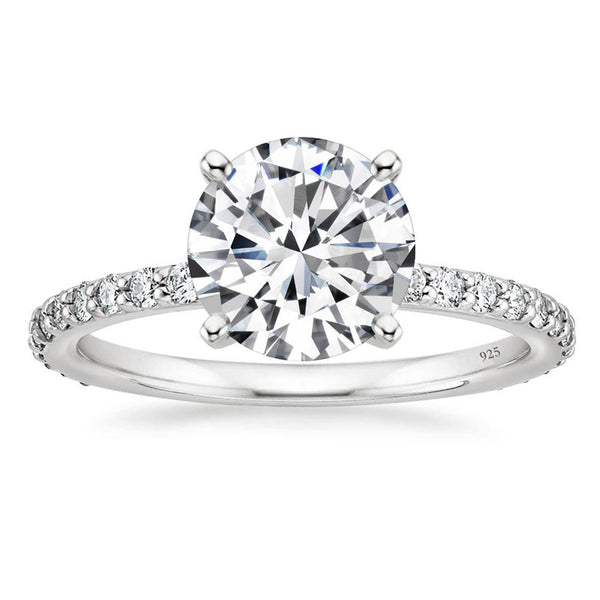 Round Cut 3.5CT Moissanite Engagement Ring