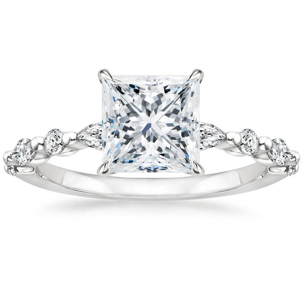 2ct S925 Princess Cut Moissanite Engagement Ring