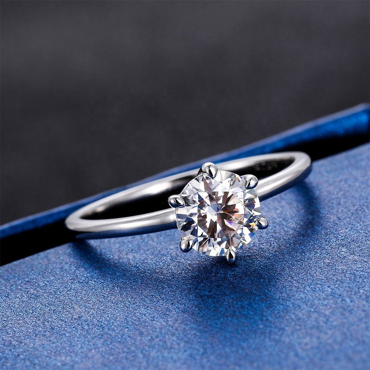 S925 1ct Moissanite Engagement Ring