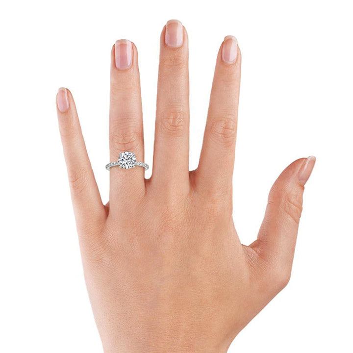 Round Cut 3.5CT Moissanite Engagement Ring